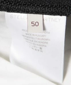 Outlet 👍 Stella McCartney Black Textured Wide Leg Pants XL For 👩 Women ⌛ -Stella McCartney Shop luxury women stella mccartney used clothes p162428 006