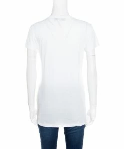 Best Sale 😉 Stella McCartney White Leopard Head Printed Cotton T-Shirt M For 👩 Women 🤩 -Stella McCartney Shop luxury women stella mccartney used clothes p162634 003