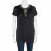 Budget 💯 Stella McCartney Black Silk Satin Sequin Embellished Neck Tie Detail Top M For 👩 Women 🔥 -Stella McCartney Shop luxury women stella mccartney used clothes p166413 003