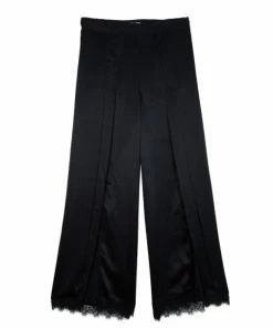 Top 10 🛒 Stella McCartney Black Palazzo Slit Silk Pants S For 👩 Women 🛒