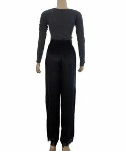 Top 10 🛒 Stella McCartney Black Palazzo Slit Silk Pants S For 👩 Women 🛒 -Stella McCartney Shop luxury women stella mccartney used clothes p16668 003