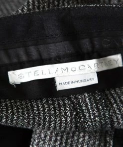 Best Pirce ✨ Stella McCartney Monochrome Wool And Cotton Flared Bottom Trousers XXS For 👩 Women 🔔 -Stella McCartney Shop luxury women stella mccartney used clothes p168261 003