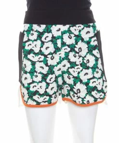 Coupon 🌟 Stella McCartney Multicolor Floral Printed Stretch Knit Kristelle Shorts S For 👩 Women 🥰