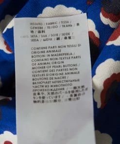 Best Pirce ✨ Stella McCartney Indigo Floral Printed Silk Wilson Blossom 👚 Shirt M For 👩 Women 🔔 -Stella McCartney Shop luxury women stella mccartney used clothes p171395 004