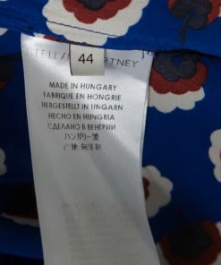 Best Pirce ✨ Stella McCartney Indigo Floral Printed Silk Wilson Blossom 👚 Shirt M For 👩 Women 🔔 -Stella McCartney Shop luxury women stella mccartney used clothes p171395 005