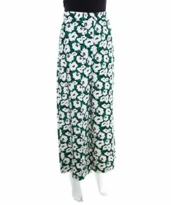 Deals 😉 Stella McCartney Black Floral Printed Wide Leg Maude Pants M For 👩 Women 💯 -Stella McCartney Shop luxury women stella mccartney used clothes p171491 002
