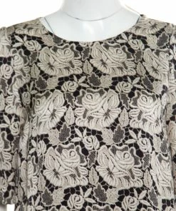 Cheapest 💯 Stella McCartney Black Floral Lace Printed Silk Pyjama Blouse M For 👩 Women 🧨 -Stella McCartney Shop luxury women stella mccartney used clothes p171520 007