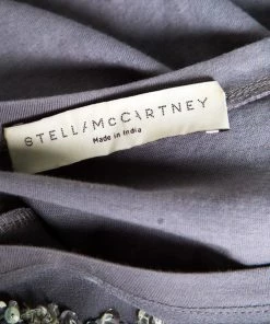 Promo 🌟 Stella McCartney Grey Silk Cotton Sequin Embellished Tank Top S For 👩 Women ✨ -Stella McCartney Shop luxury women stella mccartney used clothes p171894 001