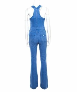 Best Sale 😉 Stella McCartney Indigo Light Washed Wide Leg Denim Overalls S For 👩 Women ✨ -Stella McCartney Shop luxury women stella mccartney used clothes p171973 001
