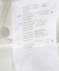 Buy ❤️ Stella McCartney White Cotton Stretch Rose Embroidered Applique Skinny 👖 Jeans S For 👩 Women ⌛ -Stella McCartney Shop luxury women stella mccartney used clothes p172606 005