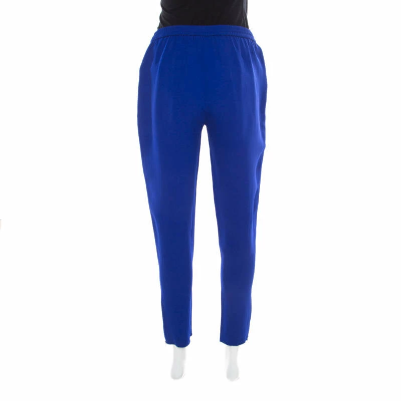 Best Pirce ❤️ Stella McCartney Cobalt Blue Crepe Elasticized Waist Tamara Pants M For 👩 Women 🌟 5 Best Pirce ❤️ Stella McCartney Cobalt Blue Crepe Elasticized Waist Tamara Pants M For 👩 Women 🌟 - Image 3