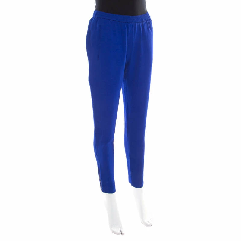 Best Pirce ❤️ Stella McCartney Cobalt Blue Crepe Elasticized Waist Tamara Pants M For 👩 Women 🌟 4 Best Pirce ❤️ Stella McCartney Cobalt Blue Crepe Elasticized Waist Tamara Pants M For 👩 Women 🌟 - Image 2