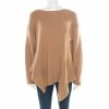 Best Sale 🤩 Stella McCartney Toffee Brown Ribbed Knit Wool Handkerchief Hem Sweater M For 👩 Women 🥰