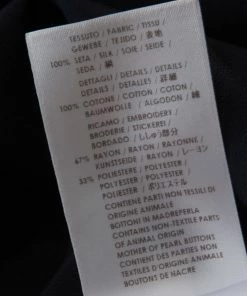 Brand new ✔️ Stella McCartney Navy Blue Silk Crepe De Chine Eagle Embroidered Detail 👚 Shirt M For 👩 Women 🎁 -Stella McCartney Shop luxury women stella mccartney used clothes p177730 001