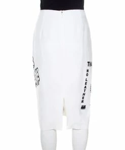 Best deal 🛒 Stella McCartney White Embroidered All Is Love Pencil 👗 Skirt M For 👩 Women 🎁 -Stella McCartney Shop luxury women stella mccartney used clothes p179990 002