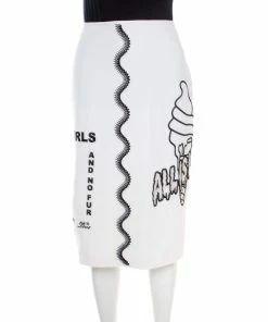 Best deal 🛒 Stella McCartney White Embroidered All Is Love Pencil 👗 Skirt M For 👩 Women 🎁