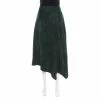 Brand new 😀 Stella McCartney Green Magnolia Pattern Jacquard Asymmetric Cecilia 👗 Skirt M For 👩 Women ✨ -Stella McCartney Shop luxury women stella mccartney used clothes p183183 003