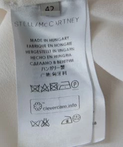 Brand new ⌛ Stella McCartney Cream Silk Crepe Estelle Long Sleeve Blouse M For 👩 Women 🛒 -Stella McCartney Shop luxury women stella mccartney used clothes p185470 002