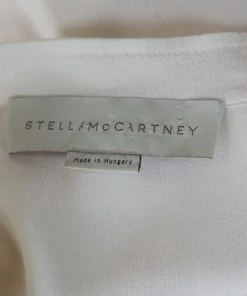Brand new ⌛ Stella McCartney Cream Silk Crepe Estelle Long Sleeve Blouse M For 👩 Women 🛒 -Stella McCartney Shop luxury women stella mccartney used clothes p185470 004
