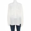 Brand new ⌛ Stella McCartney Cream Silk Crepe Estelle Long Sleeve Blouse M For 👩 Women 🛒 -Stella McCartney Shop luxury women stella mccartney used clothes p185470 006