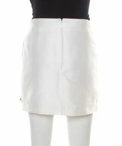Discount 👍 Stella McCartney White Embellished Applique Detail Rex Mini 👗 Skirt M For 👩 Women ❤️ -Stella McCartney Shop luxury women stella mccartney used clothes p192976 006