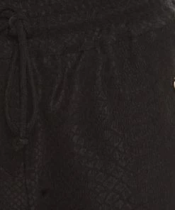 Best deal 😀 Stella McCartney Black Python Scale Patterned Jacquard Drawstring Detail Pants S For 👩 Women ⭐ -Stella McCartney Shop luxury women stella mccartney used clothes p195816 005