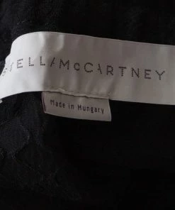 Best deal 😀 Stella McCartney Black Python Scale Patterned Jacquard Drawstring Detail Pants S For 👩 Women ⭐ -Stella McCartney Shop luxury women stella mccartney used clothes p195816 007