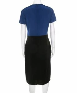 Cheap 🔔 Stella McCartney Black And Blue Stretch Crepe Lace Detail Shift 👗 Dress M For 👩 Women 💯 -Stella McCartney Shop luxury women stella mccartney used clothes p210662 001