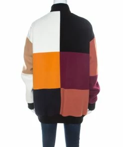 Top 10 😀 Stella McCartney Colorblock Melton Wool Blend Applique Detail Sabine Varsity Jacket S For 👩 Women 🥰 -Stella McCartney Shop luxury women stella mccartney used clothes p219467 014