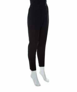 Budget 🧨 Stella McCartney Black Cady Bottom Zip Detail Tamara Trousers M For 👩 Women ✨ -Stella McCartney Shop luxury women stella mccartney used clothes p221539 001