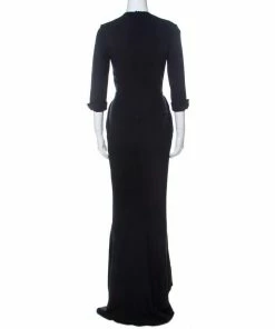 Best deal 🥰 Stella McCartney Navy Blue Stretch Cady Gathered Waist Maxi 👗 Dress S For 👩 Women 😀 -Stella McCartney Shop luxury women stella mccartney used clothes p235469 001