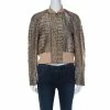 Top 10 🔥 Stella McCartney Beige Crocodile Pattern Jacquard Bomber Jacket S For 👩 Women 😀 -Stella McCartney Shop luxury women stella mccartney used clothes p236192 006