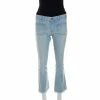 Best Pirce 🔥 Stella McCartney Light Blue Denim Star Detail Flared 👖 Jeans S For 👩 Women 🛒