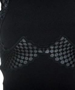 Hot Sale 👍 Stella McCartney Black Crepe Lace Insert Sleeveless Maxi 👗 Dress XS For 👩 Women 🛒 -Stella McCartney Shop luxury women stella mccartney used clothes p243811 003