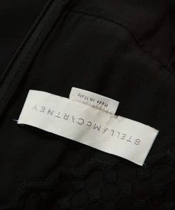 Hot Sale 👍 Stella McCartney Black Crepe Lace Insert Sleeveless Maxi 👗 Dress XS For 👩 Women 🛒 -Stella McCartney Shop luxury women stella mccartney used clothes p243811 005