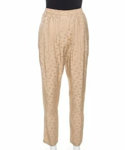 Wholesale ❤️ Stella McCartney Beige Jacquard Elasticized Waist Trousers S For 👩 Women 🔥