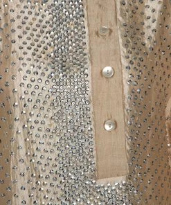 Cheap ⭐ Stella McCartney Beige Silk Sequin Detail Balloon Sleeve Blouse S For 👩 Women 🥰 -Stella McCartney Shop luxury women stella mccartney used clothes p250949 001