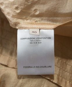 Cheap ⭐ Stella McCartney Beige Silk Sequin Detail Balloon Sleeve Blouse S For 👩 Women 🥰 -Stella McCartney Shop luxury women stella mccartney used clothes p250949 006