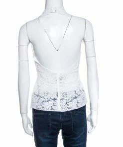 Best Sale 🥰 Stella McCartney White Lace Scalloped Halter Neck Top S For 👩 Women 💯 -Stella McCartney Shop luxury women stella mccartney used clothes p258259 001