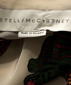 Wholesale 👍 Stella McCartney Cream Wild Cat Print Silk Maxi 👗 Dress M For 👩 Women 🧨 -Stella McCartney Shop luxury women stella mccartney used clothes p268285 006