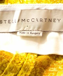 Promo 👍 Stella McCartney Yellow Cotton Jacquard Tapered Pants M For 👩 Women 😉 -Stella McCartney Shop luxury women stella mccartney used clothes p270724 005