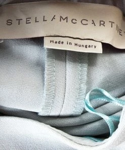 Coupon 🔔 Stella McCartney Pale Blue Stretch Crepe Julia Trousers M For 👩 Women 🌟 -Stella McCartney Shop luxury women stella mccartney used clothes p274230 006