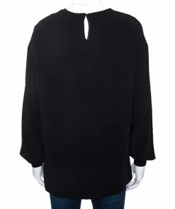 Budget 🥰 Stella McCartney Black Lurex Floral Silk Jacquard Donna Top S For 👩 Women ❤️ -Stella McCartney Shop luxury women stella mccartney used clothes p274673 004