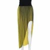 Hot Sale 🌟 Stella McCartney Yellow Plisse Georgette Jeanne Asymmetric 👗 Skirt S For 👩 Women 😉