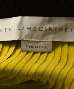 Hot Sale 🌟 Stella McCartney Yellow Plisse Georgette Jeanne Asymmetric 👗 Skirt S For 👩 Women 😉 -Stella McCartney Shop luxury women stella mccartney used clothes p278583 006