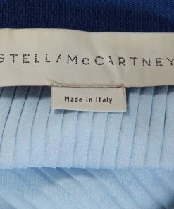 Wholesale 👍 Stella McCartney Blue Plisse Satin Manny Asymmetrical 👗 Skirt S For 👩 Women 🎁 -Stella McCartney Shop luxury women stella mccartney used clothes p278584 006