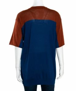 Best Sale ✔️ Stella McCartney Orange & Blue Intarsia Knit 'Go' Sweater 👗 Dress S For 👩 Women ✔️ -Stella McCartney Shop luxury women stella mccartney used clothes p281375 001