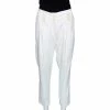 Top 10 🧨 Stella McCartney Cream 🧥 Coated Silk Button Detail Tapered Trousers S For 👩 Women 🥰 -Stella McCartney Shop luxury women stella mccartney used clothes p285902 004