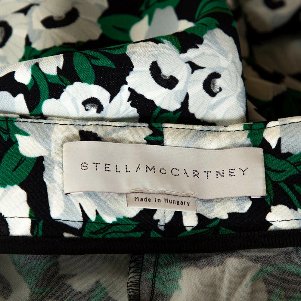 Cheap 🤩 Stella McCartney Green Floral Printed High Waist Wide Leg Maude Trousers M For 👩 Women 🎁 7 Cheap 🤩 Stella McCartney Green Floral Printed High Waist Wide Leg Maude Trousers M For 👩 Women 🎁 - Image 5