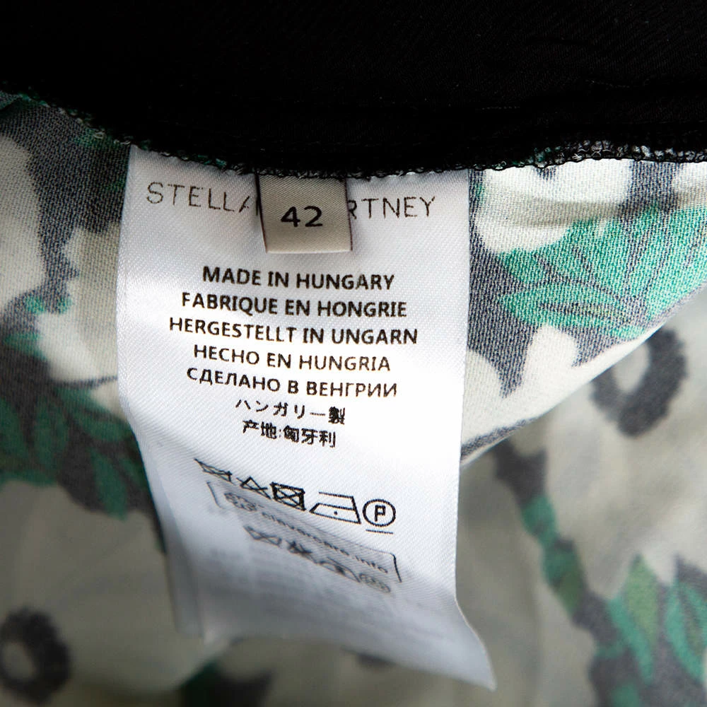 Cheap 🤩 Stella McCartney Green Floral Printed High Waist Wide Leg Maude Trousers M For 👩 Women 🎁 8 Cheap 🤩 Stella McCartney Green Floral Printed High Waist Wide Leg Maude Trousers M For 👩 Women 🎁 - Image 6